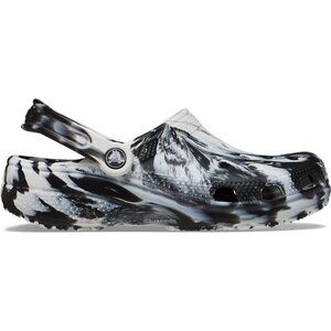 CROCS Marble-Pattern Clog in Black & White